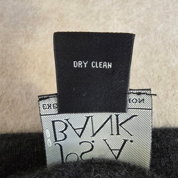 Jos A Bank 100% Cashmere Sweater Sz XL V Neck Charcoal Gray Old Money Preppy - Picture 7 of 11